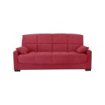 Clic clac 3 places megan 14 - tissu soro rouge - avec accoudoirs - couchage 130x190 cm - l223 x p96 x ... Clic clac 3 places megan 14 - tissu soro rouge - avec accoudoirs - couchage 130x190 cm - l223 x p96 x ...