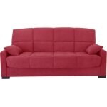 Clic clac 3 places megan 14 - tissu soro rouge - avec accoudoirs - couchage 130x190 cm - l223 x p96 x ... Clic clac 3 places megan 14 - tissu soro rouge - avec accoudoirs - couchage 130x190 cm - l223 x p96 x ...