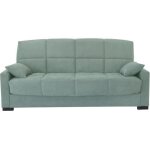 Clic clac 3 places megan 14 - tissu soro vert amande - avec accoudoirs - couchage 130x190 cm - l223 x ...