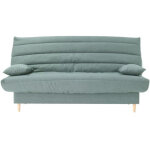 Clic clac 3 places - vert amande - couchage 125x190 cm - avec coussins