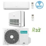 Climatiseur double split inverter hisense console + hi comfort 9000 + 12000 btu r32 avec u. e. 2amw52u4rxc ...