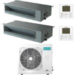 Climatiseur gainable hisense r32 dual split inverter 18000 + 18000 btu avec u. e. 3amw72u4rjc classe ...