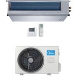 Climatiseur gainable midea r32 12000 btu mtiu - 12hwfnx(ga) inverter classe a + + / a +