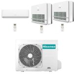 Climatiseur hisense console + hi comfort r32 trial split inverter 9000 + 9000 + 9000 btu avec u. e. 3amw52u4rj ...