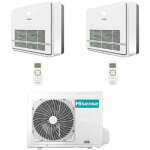 Climatiseur hisense console series turbo r32 dual split inverter 9000 + 9000 btu avec u. e. 2amw52u4rxc ...