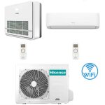 Climatiseur hisense hi comfort + console r32 dual split wifi inverter 9000 + 18000 btu avec u. e. 4amw81u4rjc ...