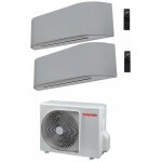 Toshiba - climatiseur rversible dual split haori 13000 + 16000 (12000 + 15000) series with ras - 2m18u2avg ...