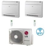 Climatiseur lg console r32 dual split standard inverter 9000 + 9000 btu avec u. e. mu2r15 nouveau classe ...