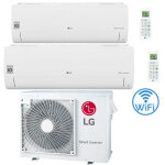 Climatiseur lg libero smart r32 wifi dual split dual inverter 12000 + 18000 btu avec certification ue ...