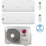 Climatiseur lg libero smart r32 wifi dual split dual inverter 12000 + 12000 btu avec certification ue ...