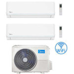 Midea ? climatiseur r�versible 9000 + 12000 btu ? wifi ? classe a + + / a + ? technologie gearshift ? ...