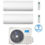 Climatiseur midea xtreme wifi r32 dual split 9000 + 12000 btu avec eu. onduleur m2oh - 14hfn8 - q classe ...
