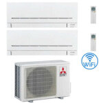 Climatiseur mitsubishi msz - ap wifi r32 dual split inverter 7000 + 9000 btu avec certification ue mxz ...