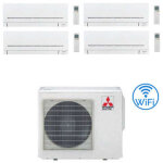 Climatiseur mitsubishi msz - ap wifi r32 quadri split inverter 9000 + 9000 + 9000 + 12000 btu avec certificati ...