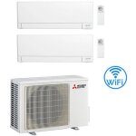 Climatiseur mitsubishi msz - ay wifi r32 dual split inverter 9000 + 12000 btu avec certification ue mxz ...