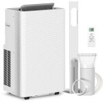 Climatiseur mobile - homcom - 12000btu - refroidissement, d�shumidificateur, ventilateur, mode nuit - ...