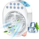 Climatiseur portable, climatiseur mobile silencieux, mini ventilateur humidificateur, usb ventilateur ...