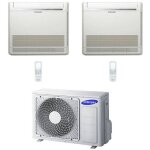 Climatiseur samsung console r32 dual split inverter 9000 + 12000 btu avec certification ue aj050txj2kg ...
