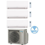 Climatiseur split inverter daikin comfora wifi inclus 7000 + 7000 + 9000 btu avec avec ue 3mxm52a9 classe ...