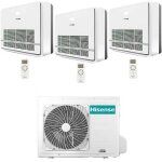 Climatiseur split inverter hisense console series turbo r32 trial 9000 + 9000 + 9000 btu avec u. e. 3amw52u4rj ...