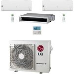 Climatiseur split inverter lg gainable + split r32 d'essai 9000 + 9000 + 12000 btu avec u. e. mu3r21 ...