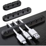 Clips cble organisateur bureau, lot de 3 support de cble, organisateur de cordon, gestion des cables, ...