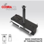 Clips de fixation cobra hybrid 8 - 18 - 90 clips + vis - adapt� lambourdes bois & aluminium - stable, ...