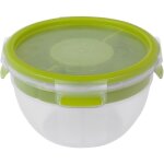 Emsa clip&go saladbox - r�cipient herm�tique en plastique 0, 6 l, saladier 1 l saladier rond avec compartiment ...
