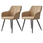 Clipop - lot de 2 chaise de salle à manger chaise de cuisine rembourrée en métal pied, faux cuir chaises, ... Clipop - lot de 2 chaise de salle à manger chaise de cuisine rembourrée en métal pied, faux cuir chaises, ...