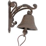 Cloche carillon en fonte 12x8x13cm