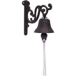 Cloche de porte antique en fonte, sonnette de porte d'entre, cloche de bateau 13, 5 x 13, 5 cm, cloche ...