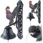 Cloche de porte en fonte coq heurtoir d�coratif d�coratif r�tro cloche - kadax