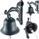 Cloche de porte en fonte heurtoir de porte cloche d�corative d�corative cloche r�tro - kadax