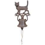 Cloche de porte en fonte petit chat esschert design