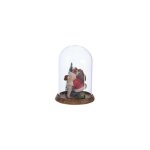 Cloche en verre avec p�re no�l 16 cm