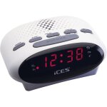 Clock radio icr - 210 white d'origine - ices
