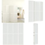 Vidaxl - cloison de s�paration pliable 4 panneaux 160x170 cm blanc - cloison japonaise - �cran d'intimit� ...