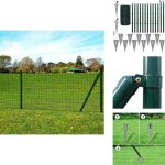 Cl�ture euro acier 25 x 0, 8 m vert - cl�ture - cl�ture acier - cl�ture europ�enne - cl�ture jardin - ...