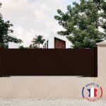 Cl�ture aluminium 3 lames mod�le plein en kit dimensions l. 2107 mm (poteaux compris) x h. 660 mm couleurs ...