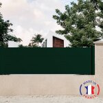 Cl�ture aluminium 3 lames mod�le plein en kit dimensions l. 2107 mm (poteaux compris) x h. 660 mm couleurs ...