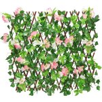 Cl�ture artificielle de feuilles de lierre, cl�ture de confidentialit�, haie artificielle brise vue feuillage ...