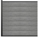 Vente - unique - clôture à poser h 181 cm - kit de 7 lames en composite + 1 poteau gris clair - enola ... Vente - unique - clôture à poser h 181 cm - kit de 7 lames en composite + 1 poteau gris clair - enola ...