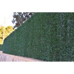 Haie de jardin artificielle 1x3 m cl�ture de protection de jardin � feuilles bicolore larges avec dissimulatio ...
