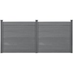 Helloshop26 - clôtures de jardin brise - vue avec 4 poteaux planches bois composite wpc 165 x 314 cm ... Helloshop26 - clôtures de jardin brise - vue avec 4 poteaux planches bois composite wpc 165 x 314 cm ...
