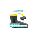 Cloture&jardin - capuchon pour poteau aluminium interm�diaire 2 entr�es