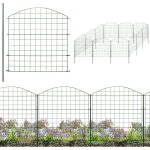 Clture de jardin enfichable pour bassin 12 lments de clture de 78 cm, clture en mtal pour chien, ...