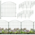 Clture de jardin enfichable pour bassin 24 lments de clture de 78 cm, clture en mtal pour chien, ...