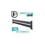Cloture&jardin - kit clôture aluminium gris anthracite 2m - claire voie design - sur platines - 0, 50 ... Cloture&jardin - kit clôture aluminium gris anthracite 2m - claire voie design - sur platines - 0, 50 ...