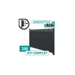Cloture&jardin - kit clture aluminium gris anthracite 2m - design - 1, 80 mtre