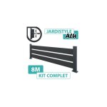 Cloture&jardin - kit cl�ture aluminium gris anthracite 8m - claire voie - sur platines - 0, 70 m�tre